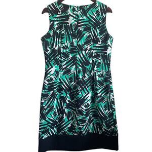 Ronni Nicole Women Midi Dress 12 Colorful Geometric Back Zip Career Office Event